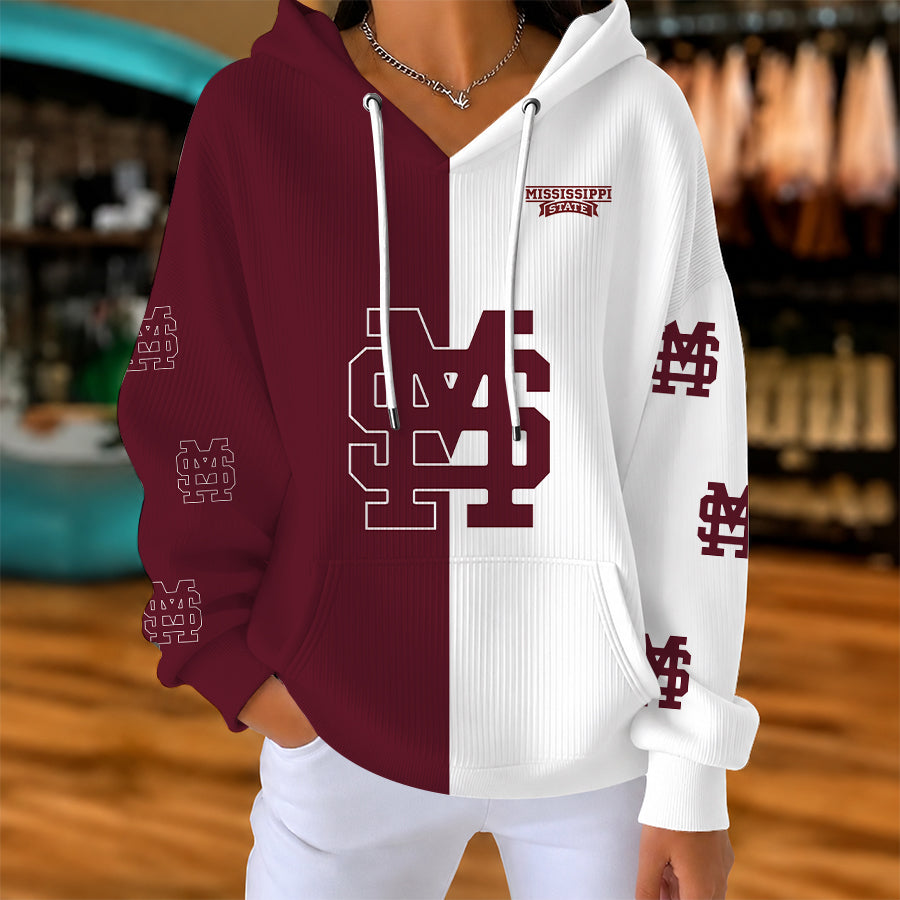 [FAN FAVORITE] NEW CUSTOMIZED NCAA CWS11 MSB MISSISSIPPI STATE BULLDOGS RIBBED HOODIE & SWEATSHIRT