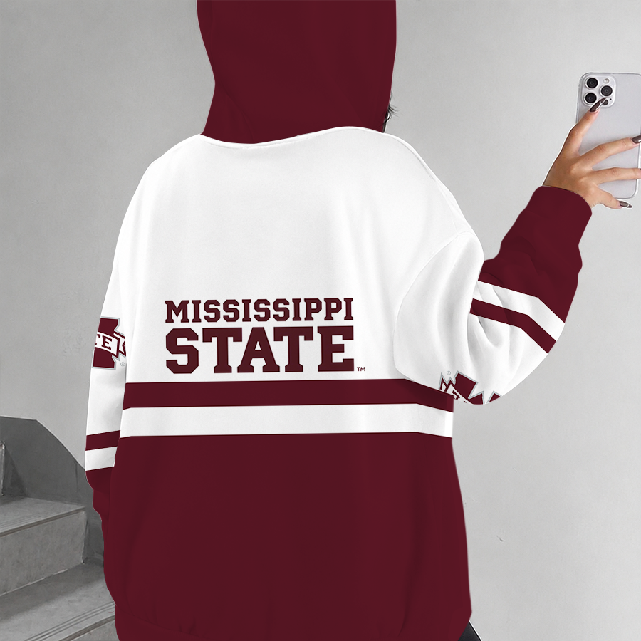 [FAN FAVORITE] NEW CUSTOMIZED NCAA CWS11 MSB MISSISSIPPI STATE BULLDOGS ZIP HOODIE