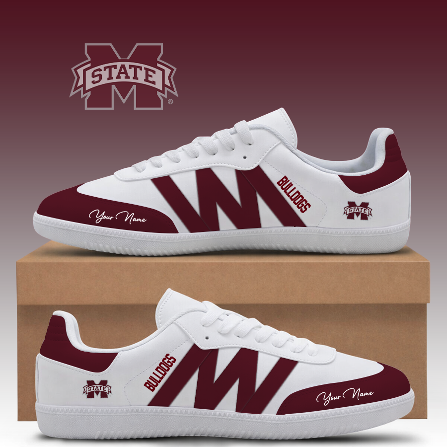 [FAN FAVORITE] NEW CUSTOMIZED NCAA CWS11 MSB MISSISSIPPI STATE BULLDOGS CLASSIC SNEAKERS