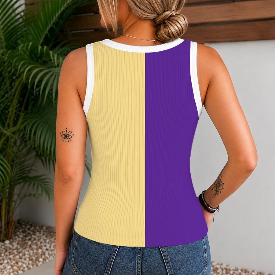 [FAN EXCLUSIVE] NEW CUSTOMIZED MLS11 OCS ORLANDO CITY SC V-NECK TANK TOP