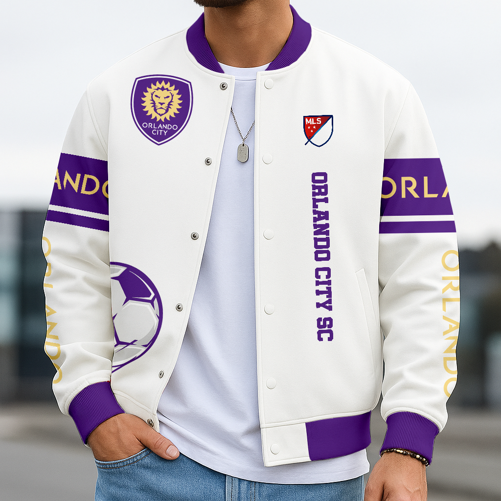 TOP SELLING - NEW CUSTOMIZED MLS11 OCS ORLD CITY SC SATIN VARSITY & BASEBALL JACKET