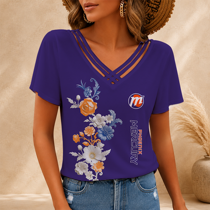 [FAN FAVORITE] NEW CUSTOMIZED WNBA11 PNM PHOENIX MERCURY V-NECK SHIRT