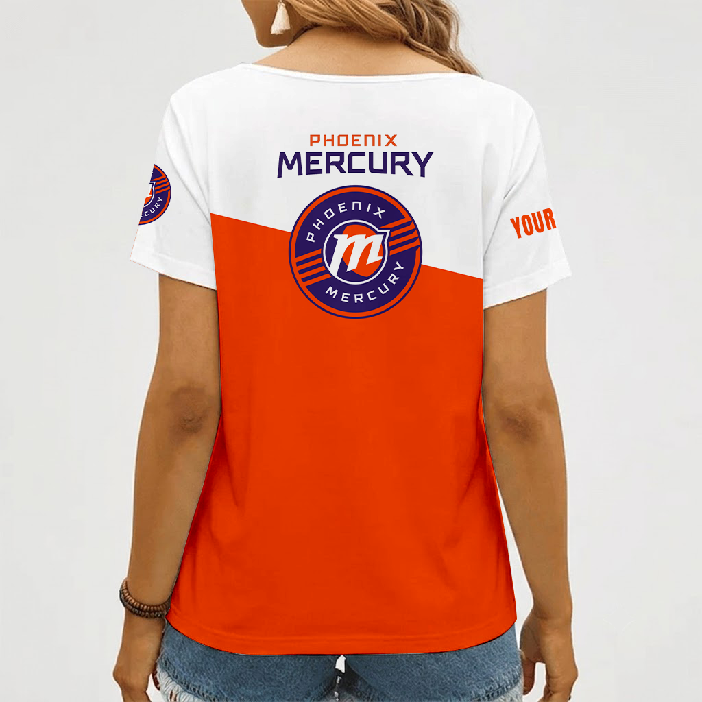 [FAN FAVORITE] NEW CUSTOMIZED WNBA11 PNM PHOENIX MERCURY V-NECK FEMALE SHIRT