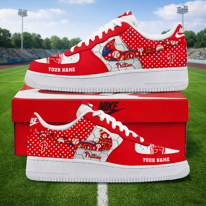 LIMITED EDITION - NEW CUSTOMIZED MLB11 PPS PHILADELPHIA PHILLIES AF1 SNEAKERS