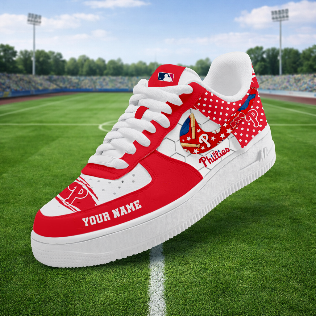 LIMITED EDITION - NEW CUSTOMIZED MLB11 PPS PHILADELPHIA PHILLIES AF1 SNEAKERS