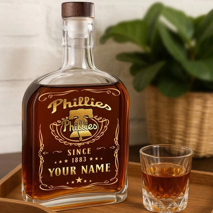 LIMITED EDITION - NEW CUSTOMIZED MLB11 PPS PHILADELPHIA PHILLIES LUXURY WHISKEY BOTTLE 450ML