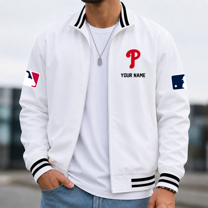 [FLASH SALE] NEW CUSTOMIZED MLB11 PPS PHILADELPHIA PHILLIES MULTICOLOR MEN'S CASUAL JACKET