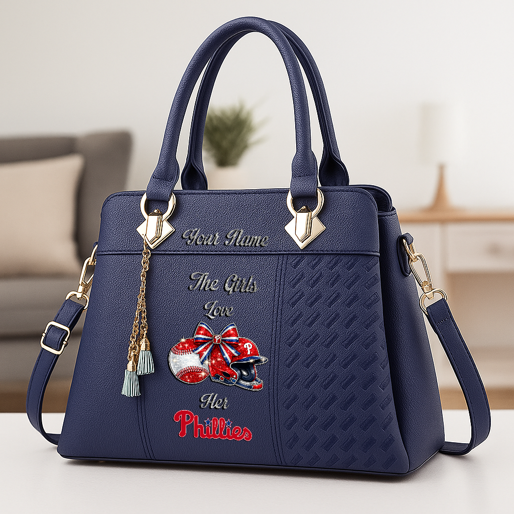 LIMITED EDITION - NEW CUSTOMIZED MLB11 PPS PHILADELPHIA PHILLIES ZIP HANDBAG MULTICOLOR