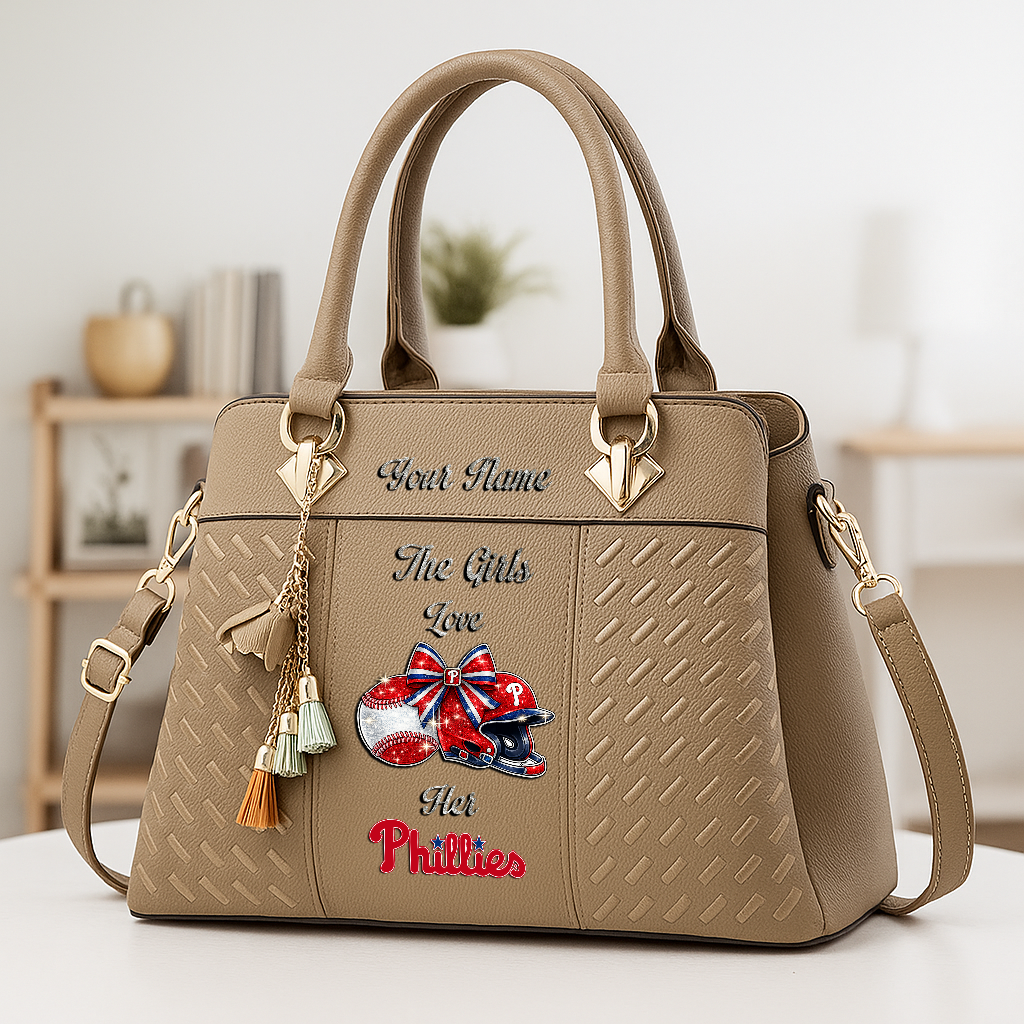 LIMITED EDITION - NEW CUSTOMIZED MLB11 PPS PHILADELPHIA PHILLIES ZIP HANDBAG MULTICOLOR