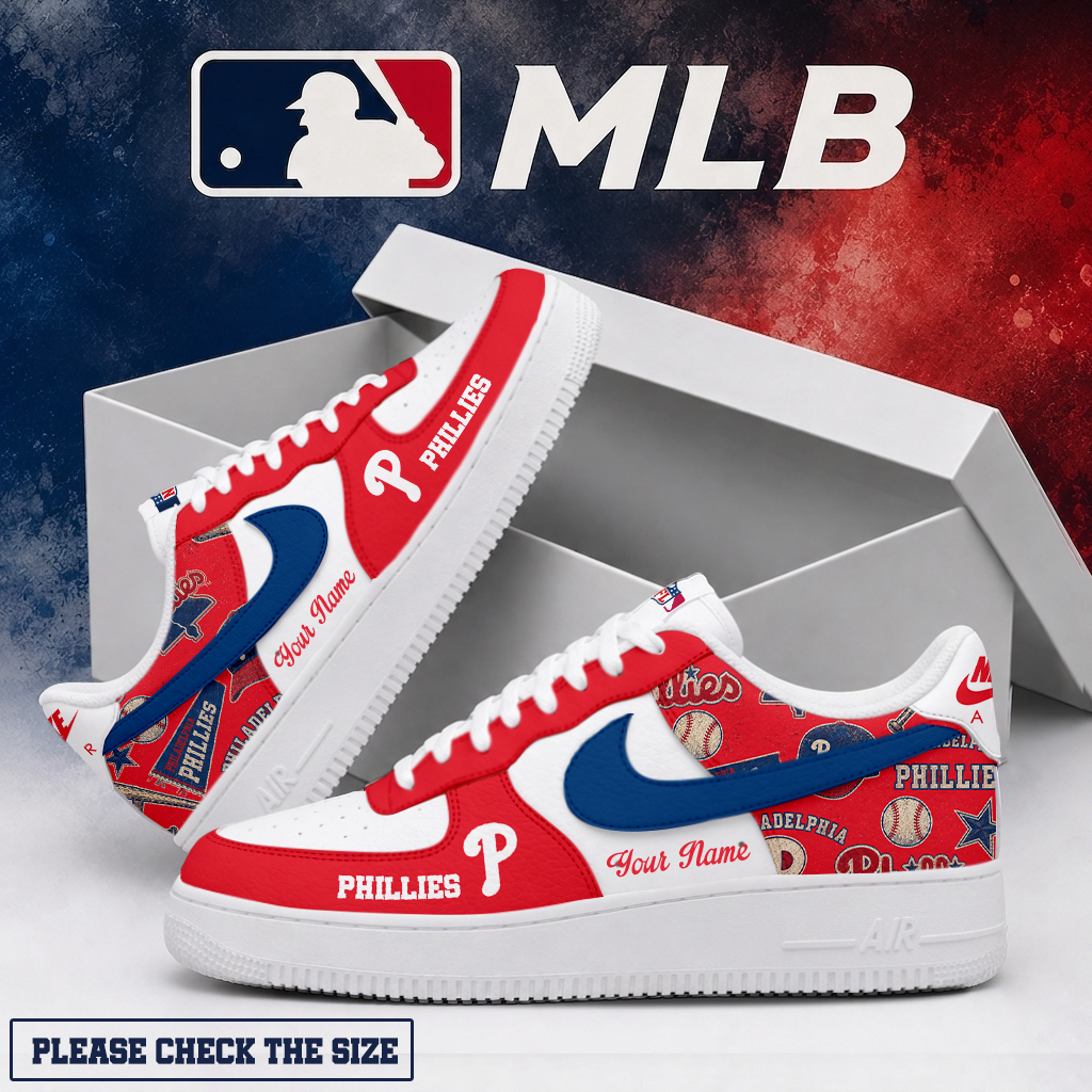 LIMITED EDITION - NEW CUSTOMIZED MLB11 PPS PHILADELPHIA PHILLIES AF1 SHOES