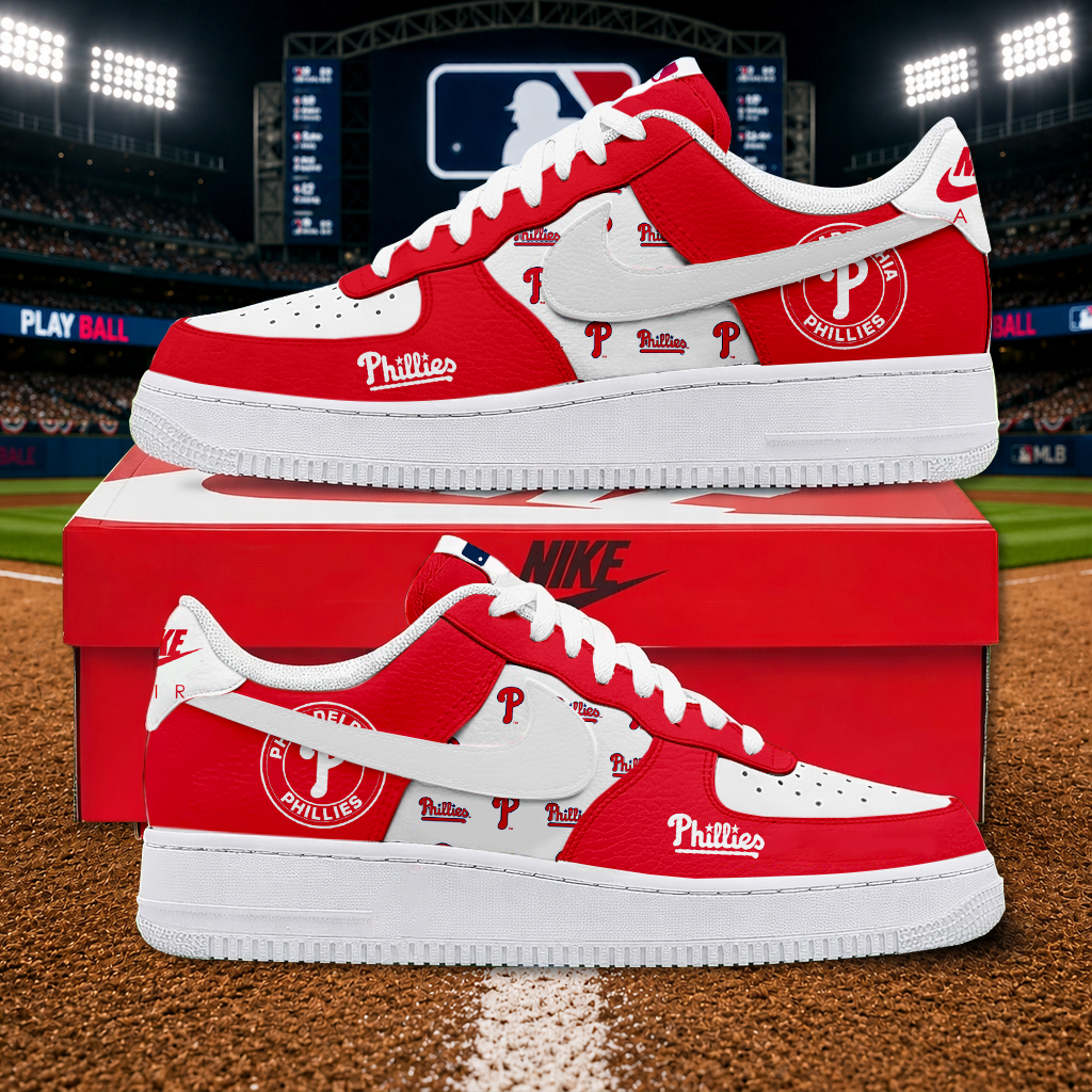 LIMITED EDITION - NEW CUSTOMIZED MLB11 PPS PHILADELPHIA PHILLIES AF1 SHOES
