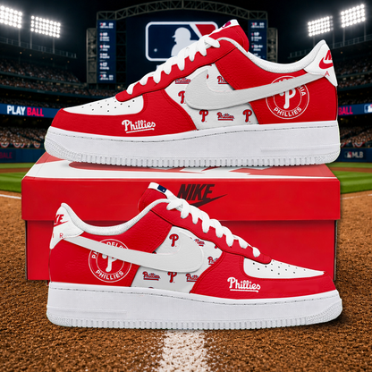LIMITED EDITION - NEW CUSTOMIZED MLB11 PPS PHILADELPHIA PHILLIES AF1 SHOES