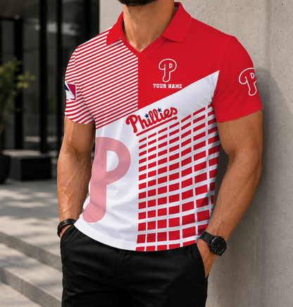 LIMITED EDITION - NEW CUSTOMIZED MLB11 PPS PHILADELPHIA PHILLIES POLO SHIRT