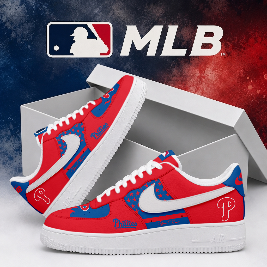 LIMITED EDITION - NEW CUSTOMIZED MLB11 PPS PHILADELPHIA PHILLIES AF1 SHOES
