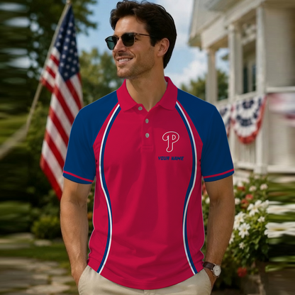 [FLASH SALE] NEW CUSTOMIZED MLB11 PPS PHILADELPHIA PHILLIES POLO SHIRT