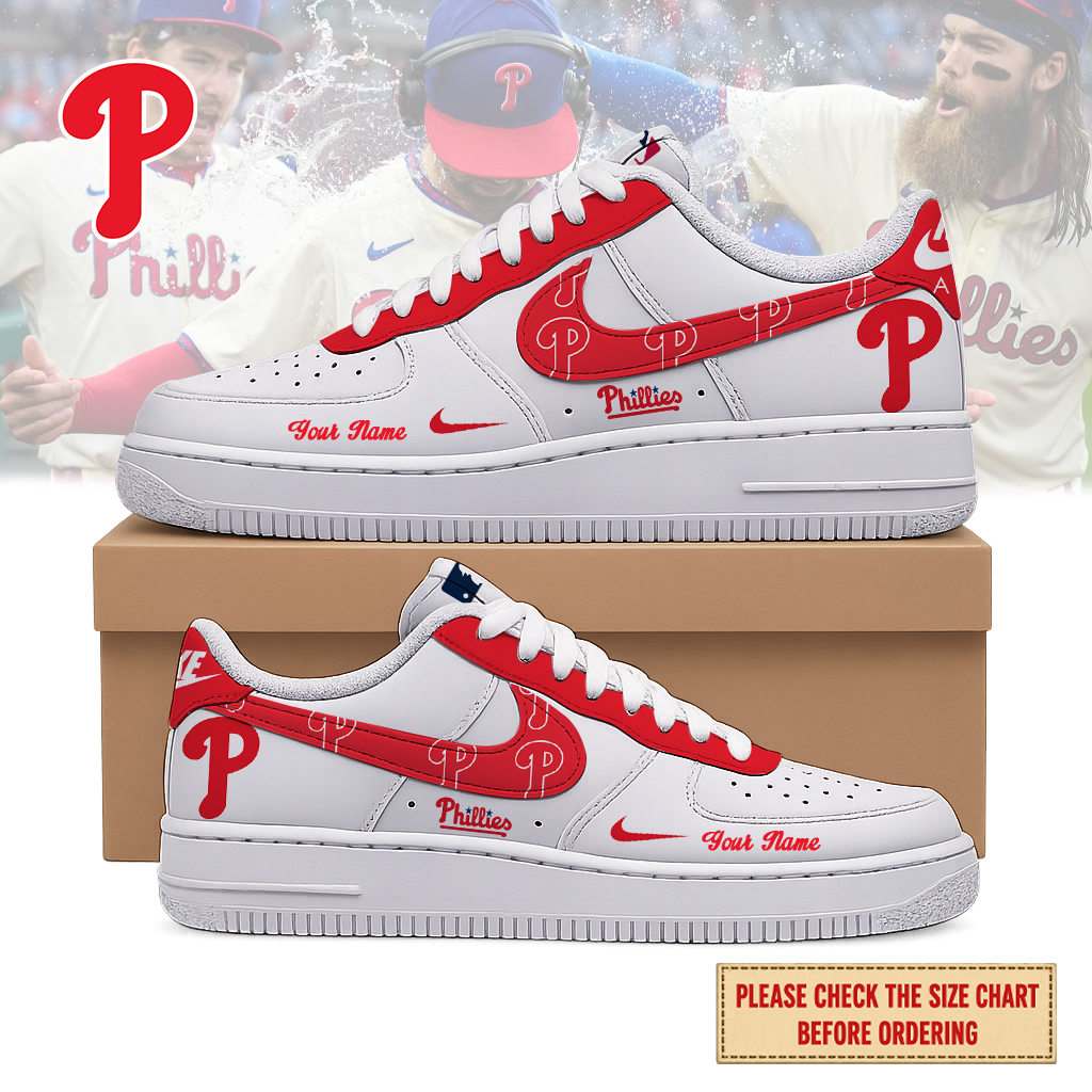 LIMITED EDITION - NEW CUSTOMIZED MLB11 PPS PHILADELPHIA PHILLIES AF1 SHOES