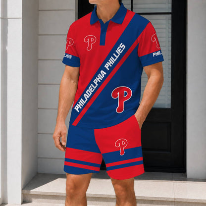 LIMITED EDITION - NEW CUSTOMIZED MLB11 PPS PHILADELPHIA PHILLIES POLO & SHORT PANTS SET