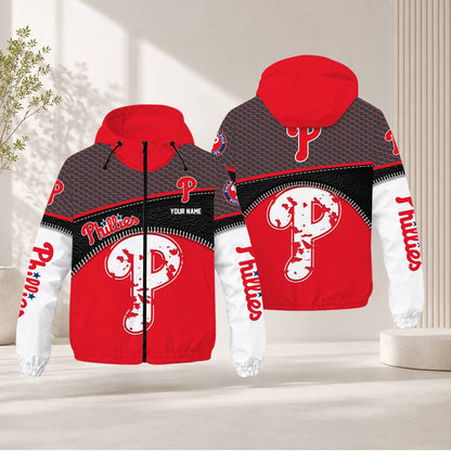 LIMITED EDITION - NEW CUSTOMIZED MLB11 PPS PHILADELPHIA PHILLIES WINDBREAKER JACKET