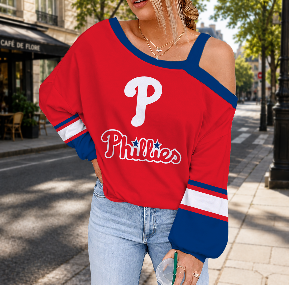 SPECIAL EDITION - NEW CUSTOMIZED MLB11 PPS PHILADELPHIA PHILLIES DROP SHOULDER SWEATSHIRT
