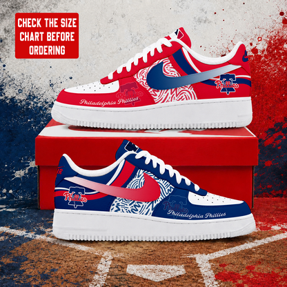 LIMITED EDITION - NEW CUSTOMIZED MLB11 PPS PHILADELPHIA PHILLIES AF1 SHOES