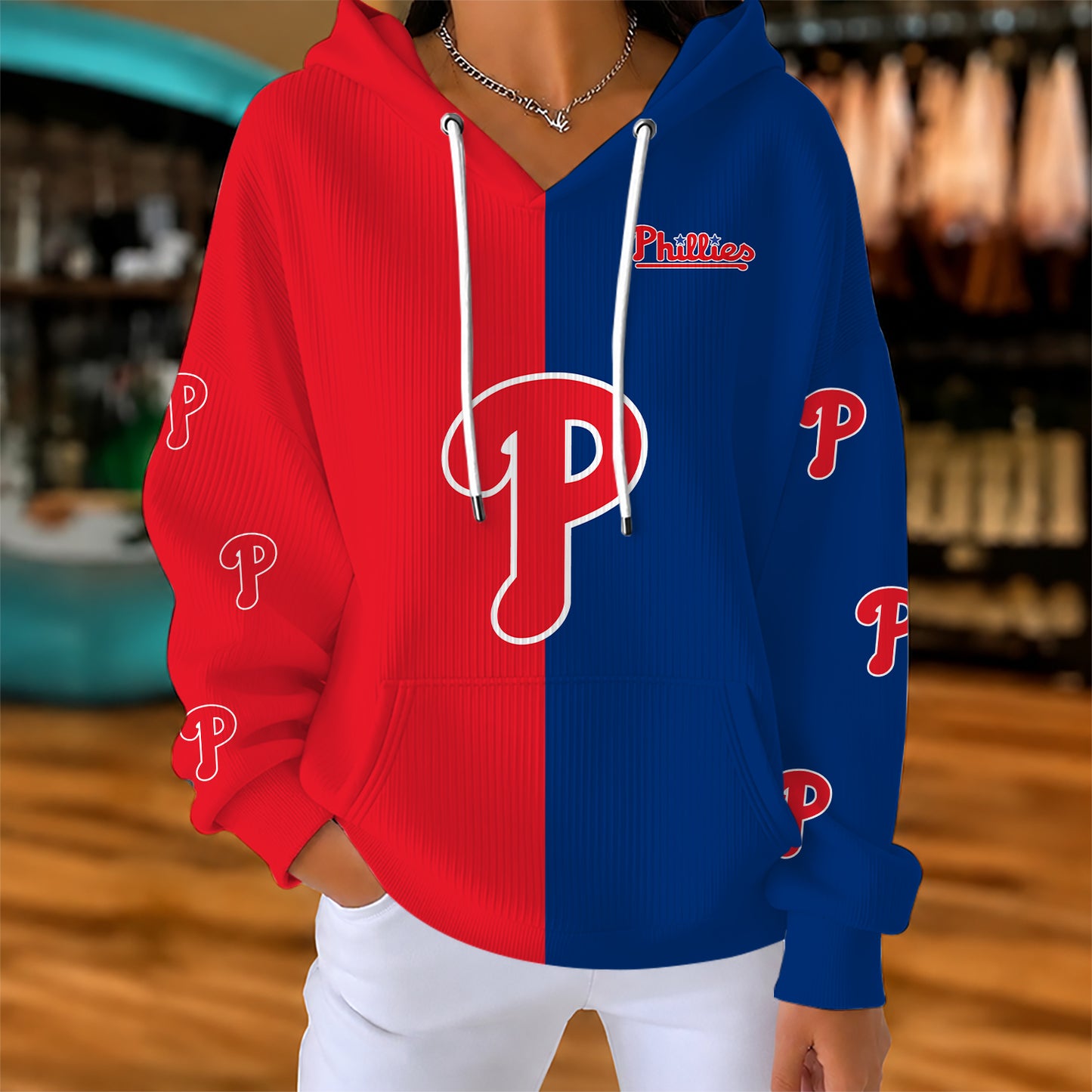 [FLASH SALE] NEW CUSTOMIZED MLB11 PPS PHILADELPHIA PHILLIES RIBBED HOODIE & SWEATSHIRT