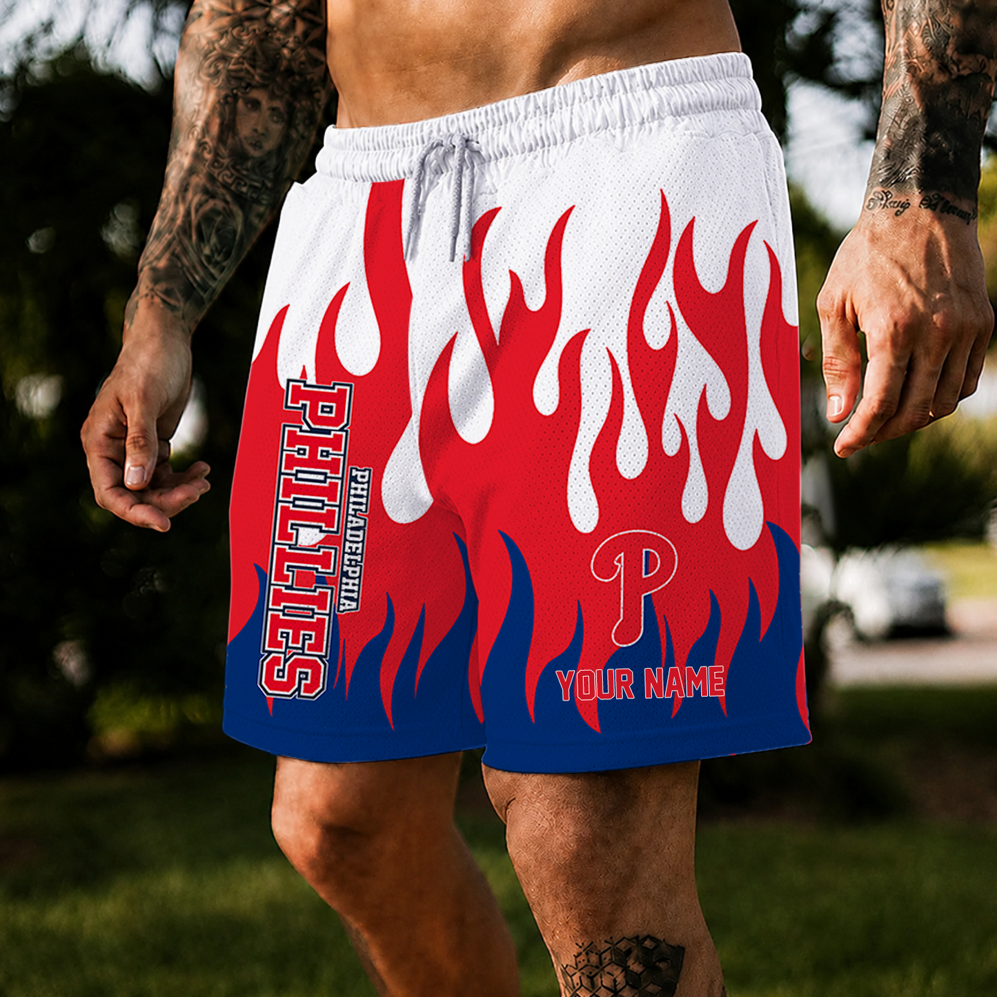 [FLASH SALE] NEW CUSTOMIZED MLB11 PPS PHILADELPHIA PHILLIES SHORT PANTS
