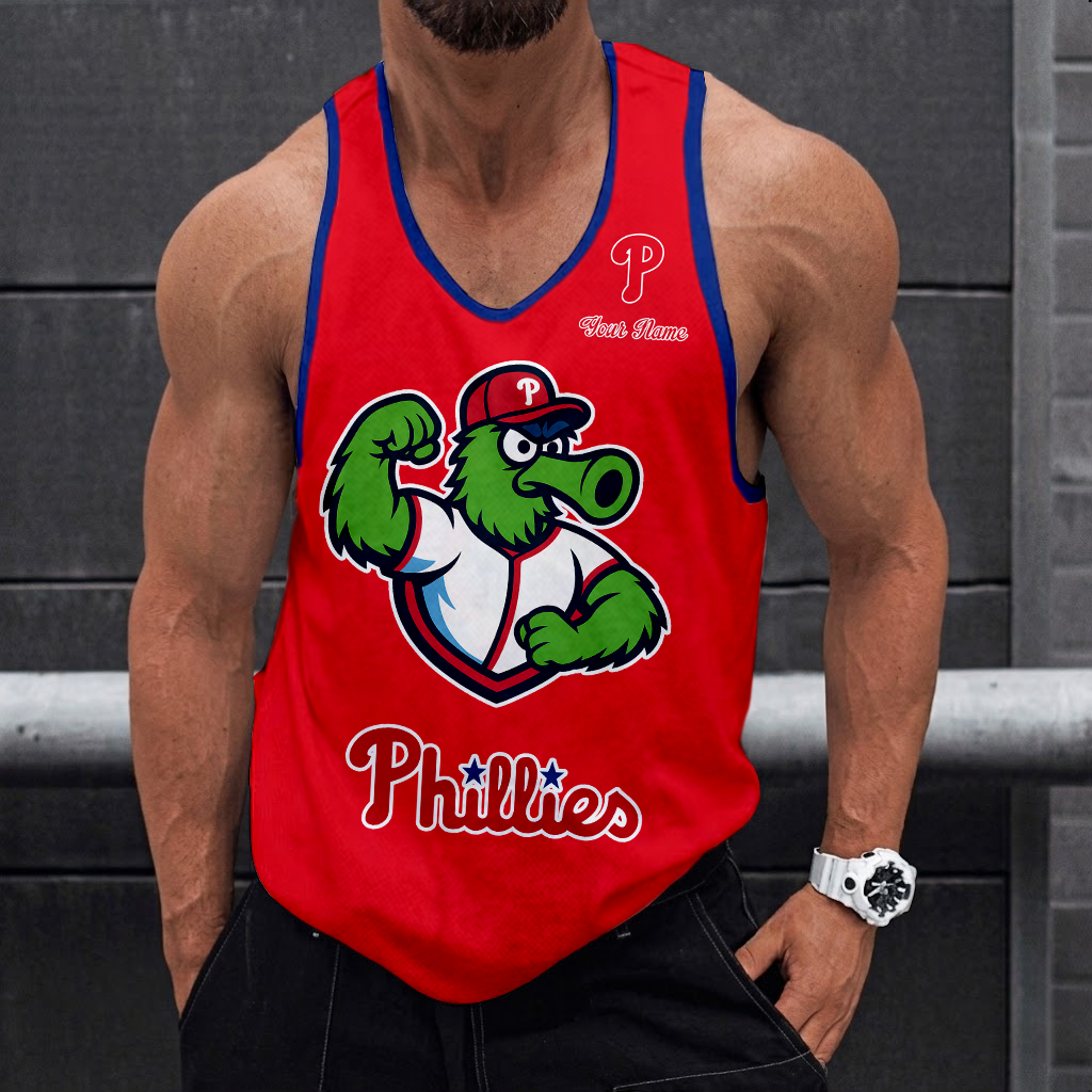 LIMITED EDITION - NEW CUSTOMIZED MLB11 PHILADELPHIA PHILLIES UNISEX TANK TOP