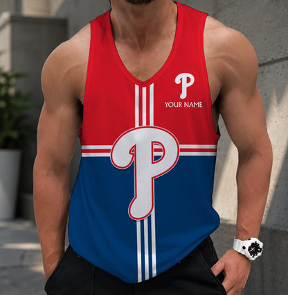 LIMITED EDITION - NEW CUSTOMIZED MLB11 PHILADELPHIA PHILLIES UNISEX TANK TOP