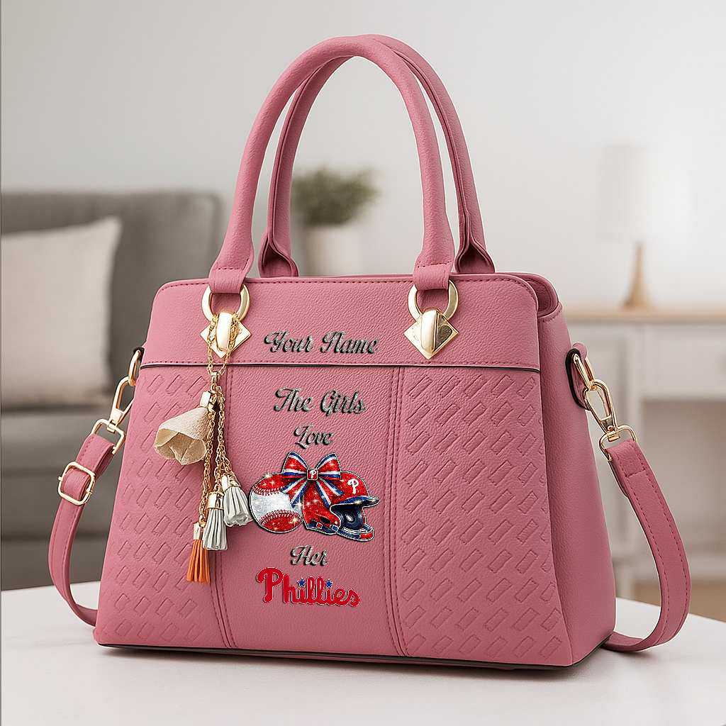 LIMITED EDITION - NEW CUSTOMIZED MLB11 PPS PHILADELPHIA PHILLIES ZIP HANDBAG MULTICOLOR