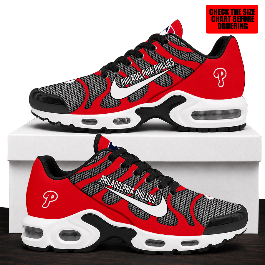 [FLASH SALE] NEW CUSTOMIZED MLB11 PPS PHILADELPHIA PHILLIES AIR MAX PLUS SNEAKERS