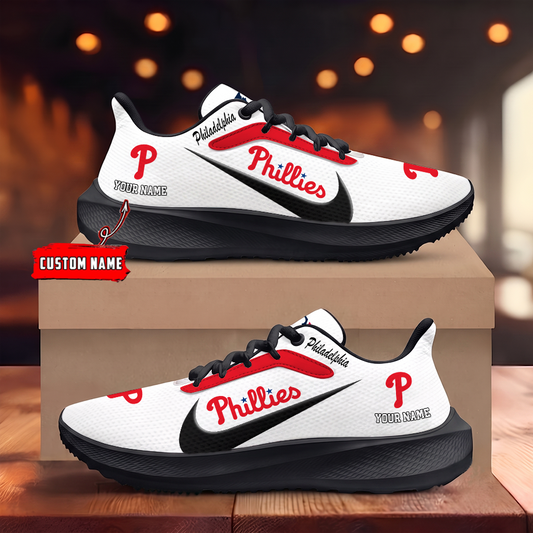 [FLASH SALE] NEW CUSTOMIZED MLB11 PPS PHILADELPHIA PHILLIES ROAD RUNNING SHOES