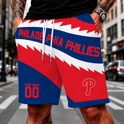 [FLASH SALE] NEW CUSTOMIZED MLB11 PPS PHILADELPHIA PHILLIES SHORT PANTS