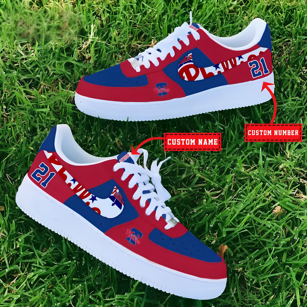 [FLASH SALE] NEW CUSTOMIZED MLB11 PPS PHILADELPHIA PHILLIES AF1 SHOES