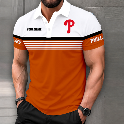 FINAL CLEARANCE - NEW CUSTOMIZED MLB11 PPS PHILADELPHIA PHILLIES POLO SHIRT
