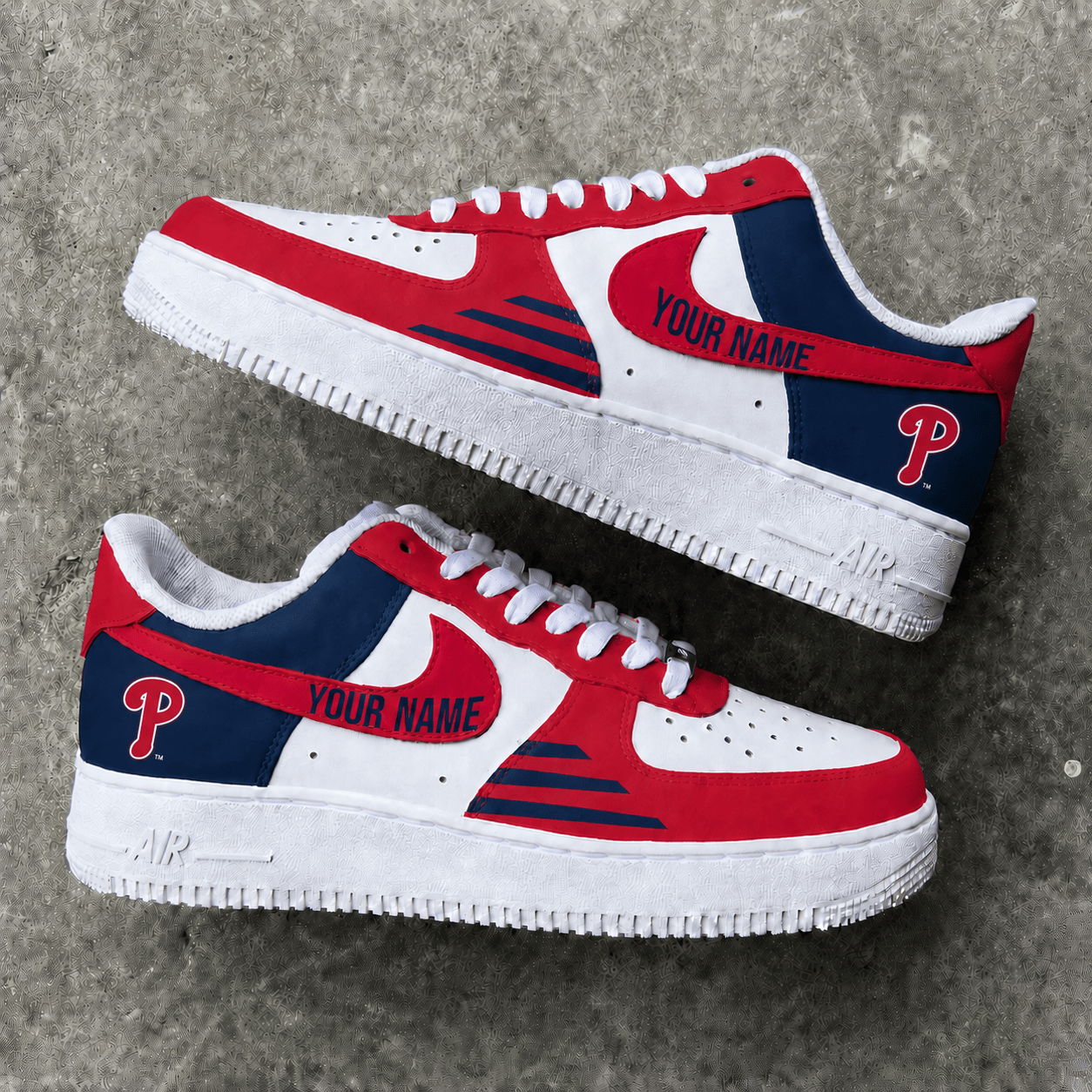[FLASH SALE] NEW CUSTOMIZED MLB11 PPS PHILADELPHIA PHILLIES AF1 SHOES