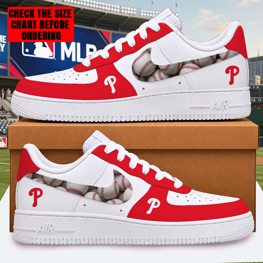 LIMITED EDITION - NEW CUSTOMIZED MLB11 PPS PHILADELPHIA PHILLIES AF1 SHOES