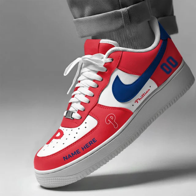 [FLASH SALE] NEW CUSTOMIZED MLB11 PPS PHILADELPHIA PHILLIES AF1 SHOES