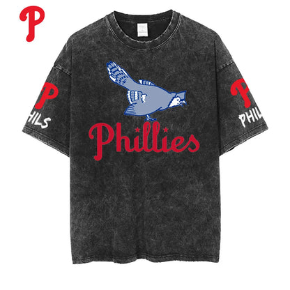[FLASH SALE] NEW CUSTOMIZED MLB11 PPS PHILADELPHIA PHILLIES MULTICOLOR WASHED TEE