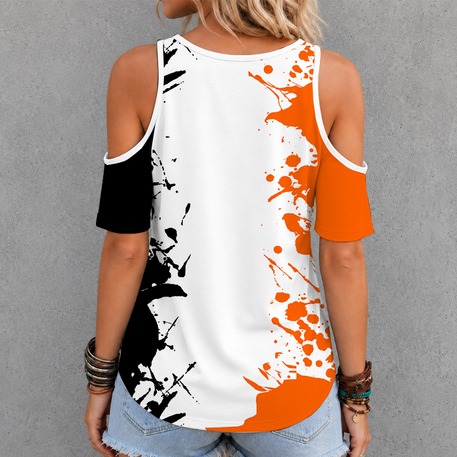 [FAN FAVORITE] NEW CUSTOMIZED NCAA CFH11 PRT PRINCETON TIGERS CRISS CROSS V-NECK TOP