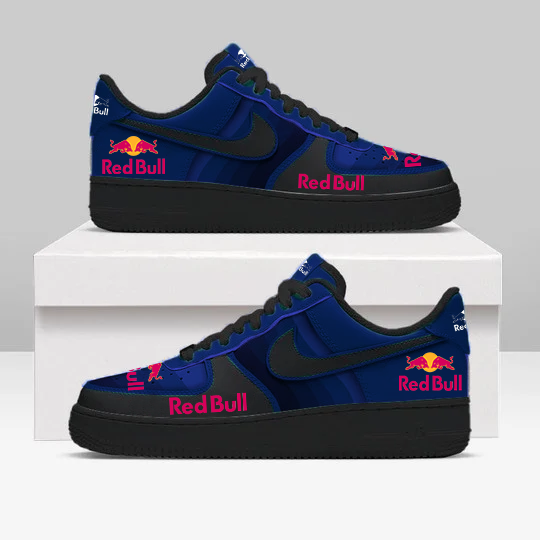 LIMITED RUN - NEW CUSTOMIZED F111 RBR RED BULL AF1 SNEAKERS
