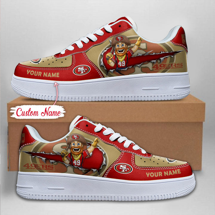 LIMITED EDITION - NEW CUSTOMIZED NFL11 SF49 SAN FRANCISCO 49ERS AF1 SNEAKERS