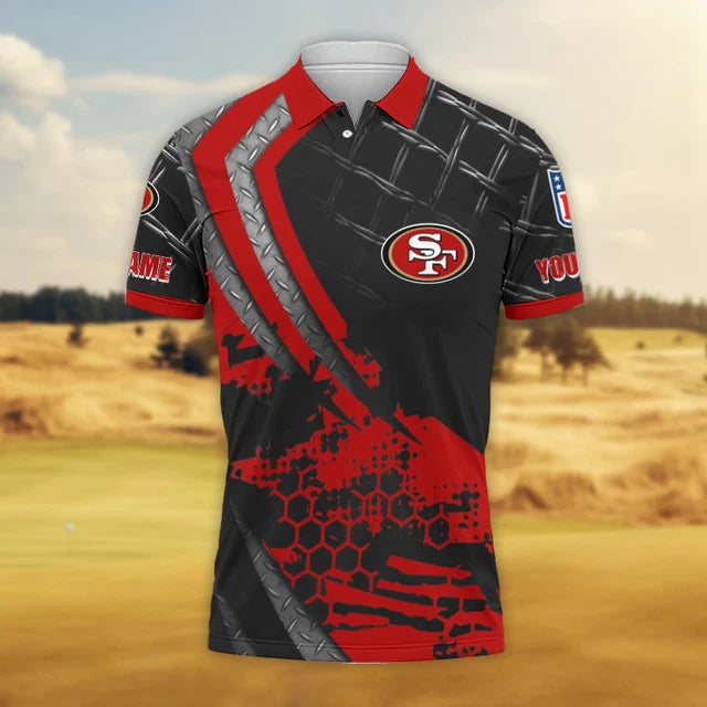 LIMITED EDITION - NEW CUSTOMIZED NFL11 SF49 SAN FRANCISCO 49ERS POLO SHIRT