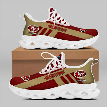 LIMITED EDITION - NEW CUSTOMIZED NFL11 SF49 SAN FRANCISCO 49ERS UNISEX MAX SOUL SHOES