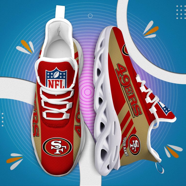 LIMITED EDITION - NEW CUSTOMIZED NFL11 SF49 SAN FRANCISCO 49ERS UNISEX MAX SOUL SHOES