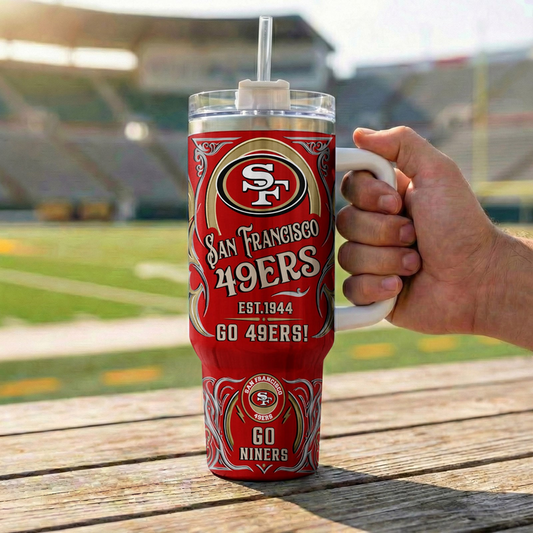 LIMITED EDITION - NEW CUSTOMIZED NFL11 SF49 SAN FRANCISCO 49ERS 40OZ TUMBLER