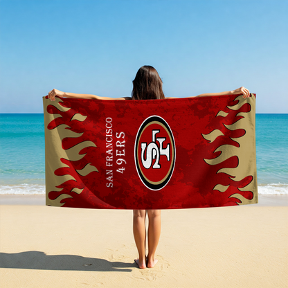 LIMITED EDITION - NEW CUSTOMIZED NFL11 SF49 SAN FRANCISCO 49ERS BEACH TOWEL FOR FAN