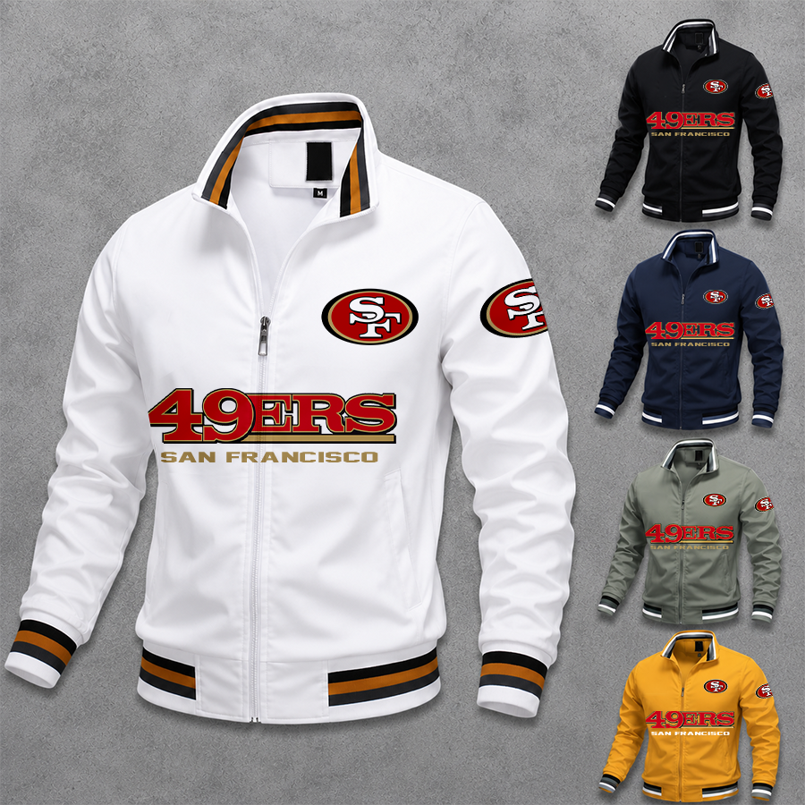 [SPECIAL OFFER] NEW CUSTOMIZED NFL11 SF49 SAN FRANCISCO 49ERS MEN'S CASUAL JACKET