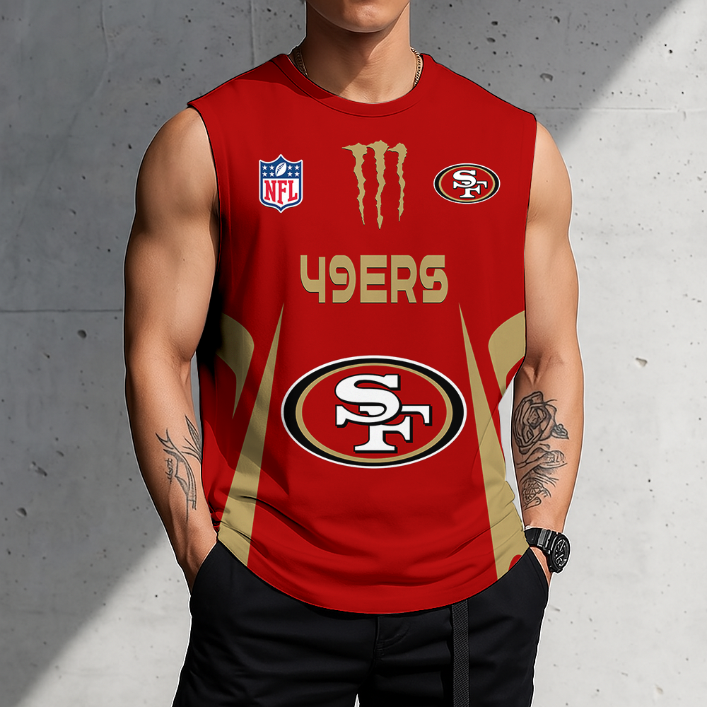 LIMITED EDITION - NEW CUSTOMIZED NFL11 SF49 SAN FRANCISCO 49ERS MEN'S GYM SHIRT
