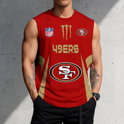 LIMITED EDITION - NEW CUSTOMIZED NFL11 SF49 SAN FRANCISCO 49ERS MEN'S GYM SHIRT