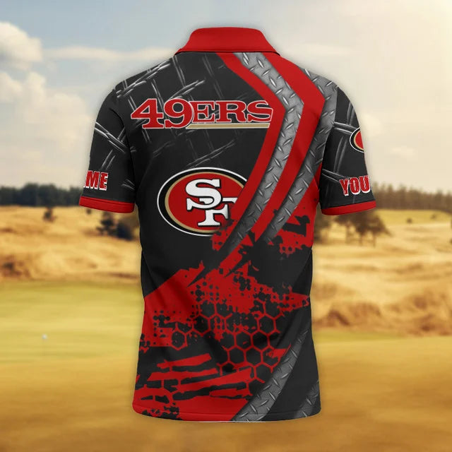 LIMITED EDITION - NEW CUSTOMIZED NFL11 SF49 SAN FRANCISCO 49ERS POLO SHIRT